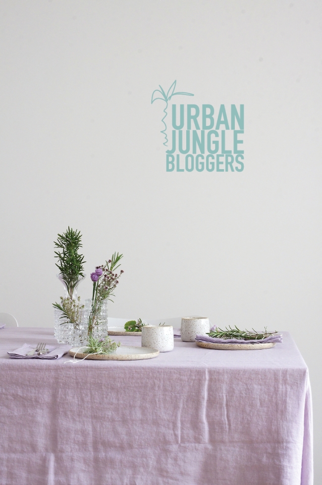 Urban Jungle Bloggers | planty table setting | photo: Sabine Wittig