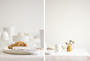 Frühstück in weiß und gold | Styling und Fotos: Sabine Wittig