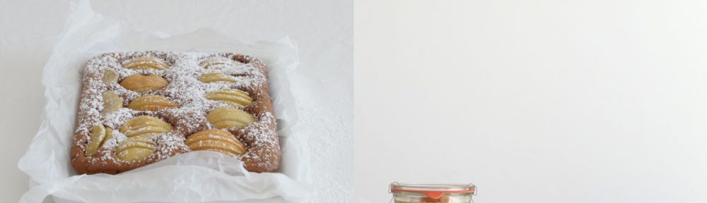 Rezept für Birnen-Schoko-Kuchen aus azurweiss | Fotos: Sabine Wittig